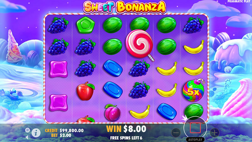 Бонуска в Sweet Bonanza