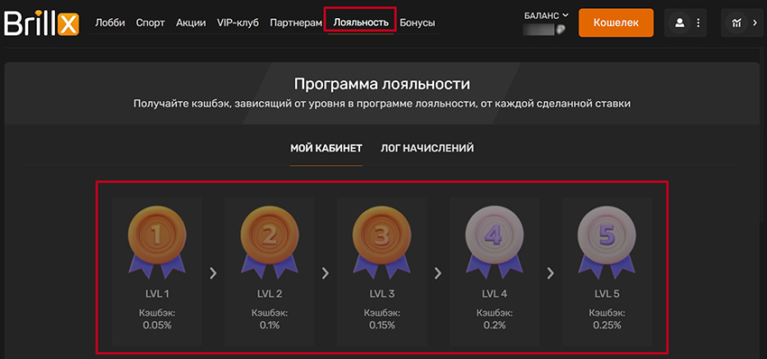 Статусы программы лояльности