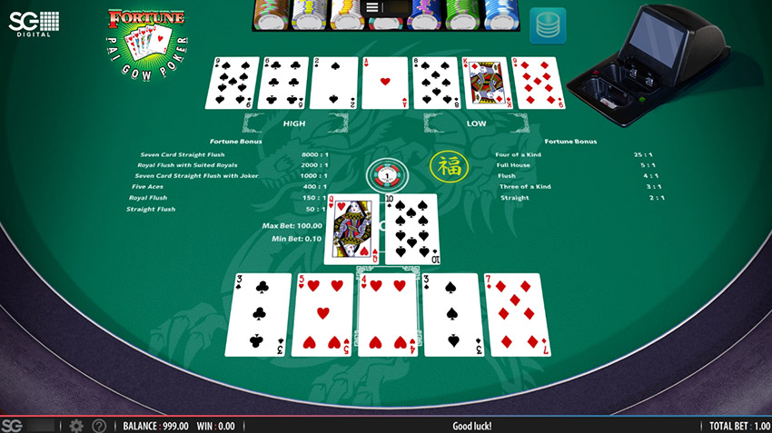 Игровой стол Pai Gow Poker